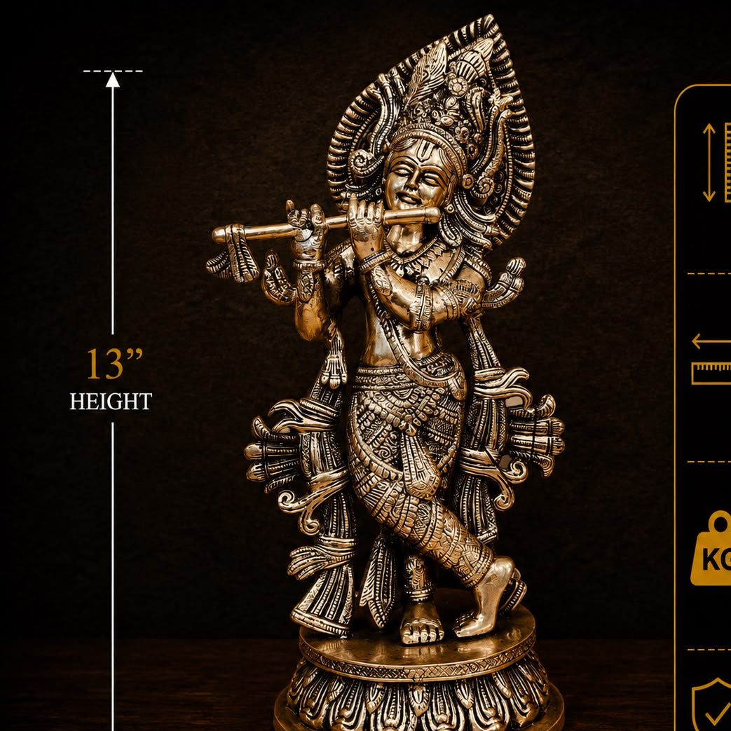 Krishna Brass Idol