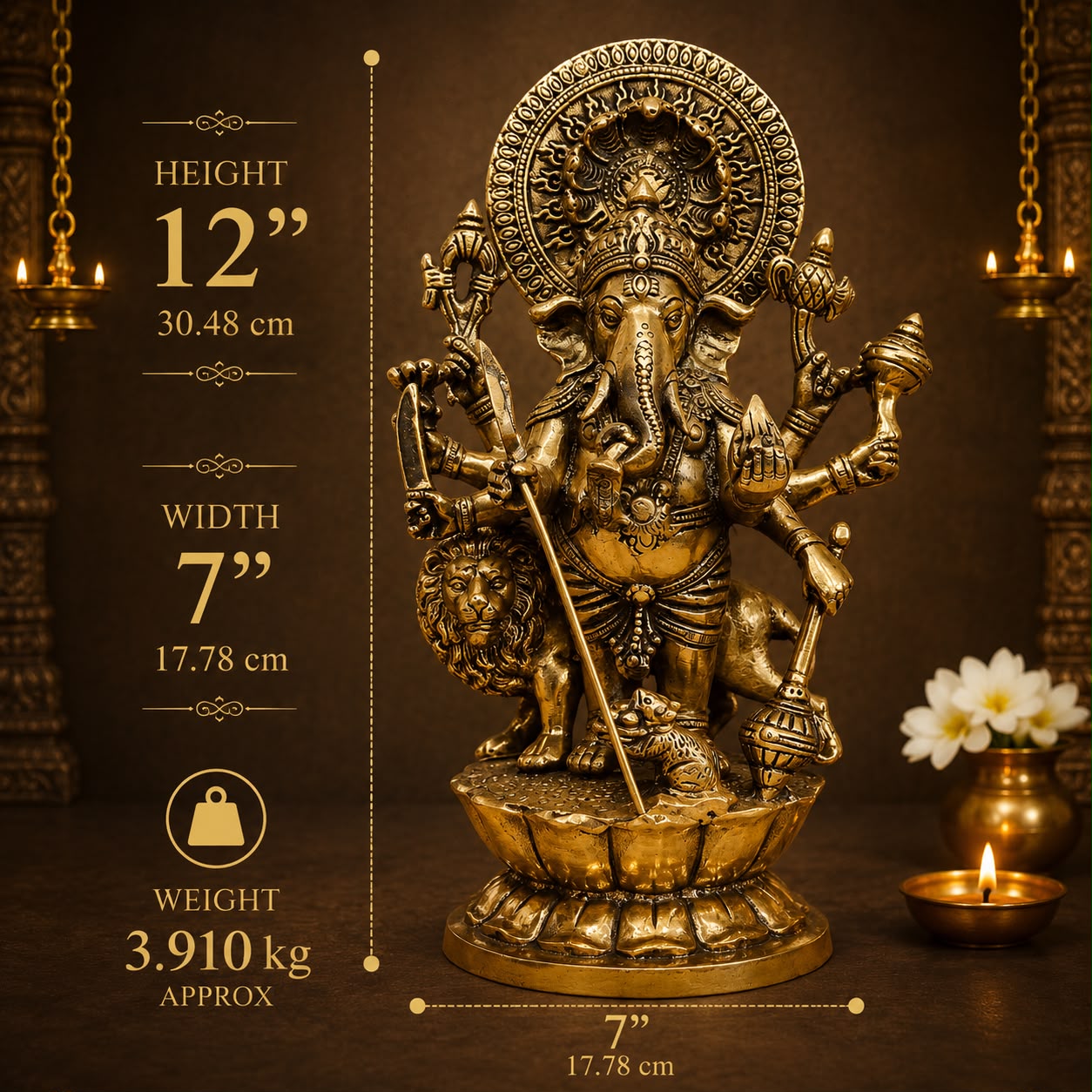 Drishti Ganesha Brass Statue