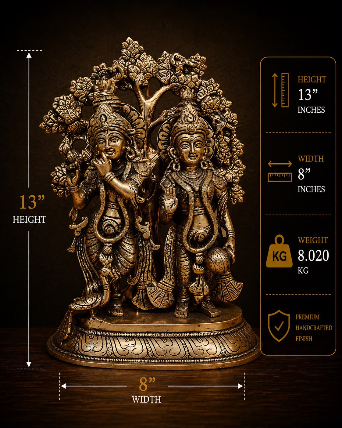 Radha Krishna Idol With Kalpavriksha