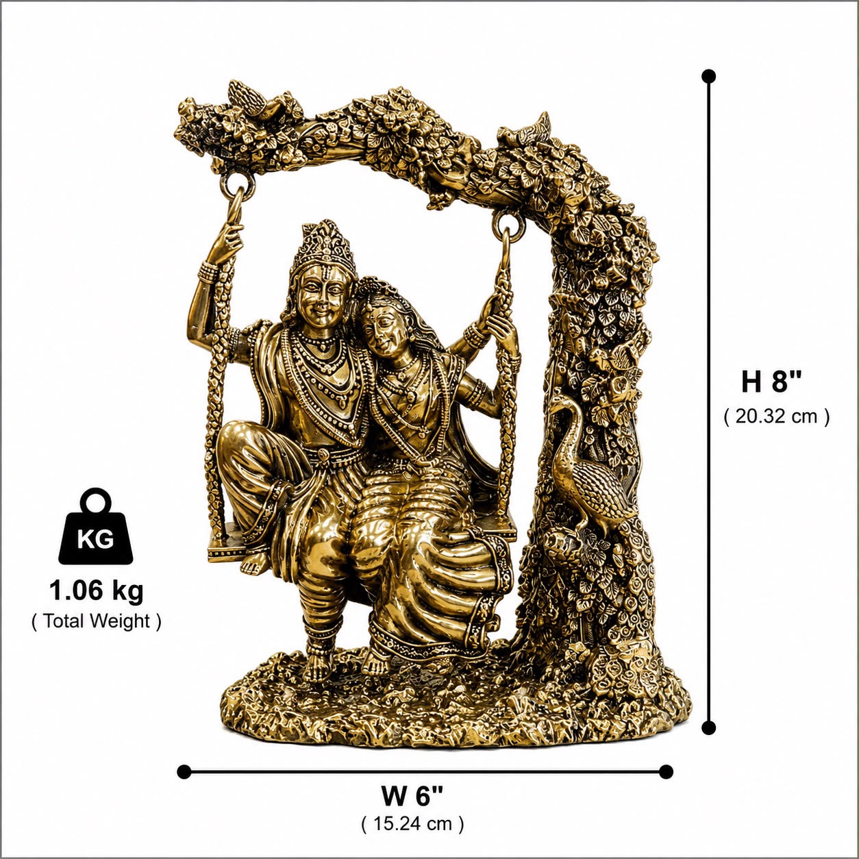 Radha & Krishna On Swing