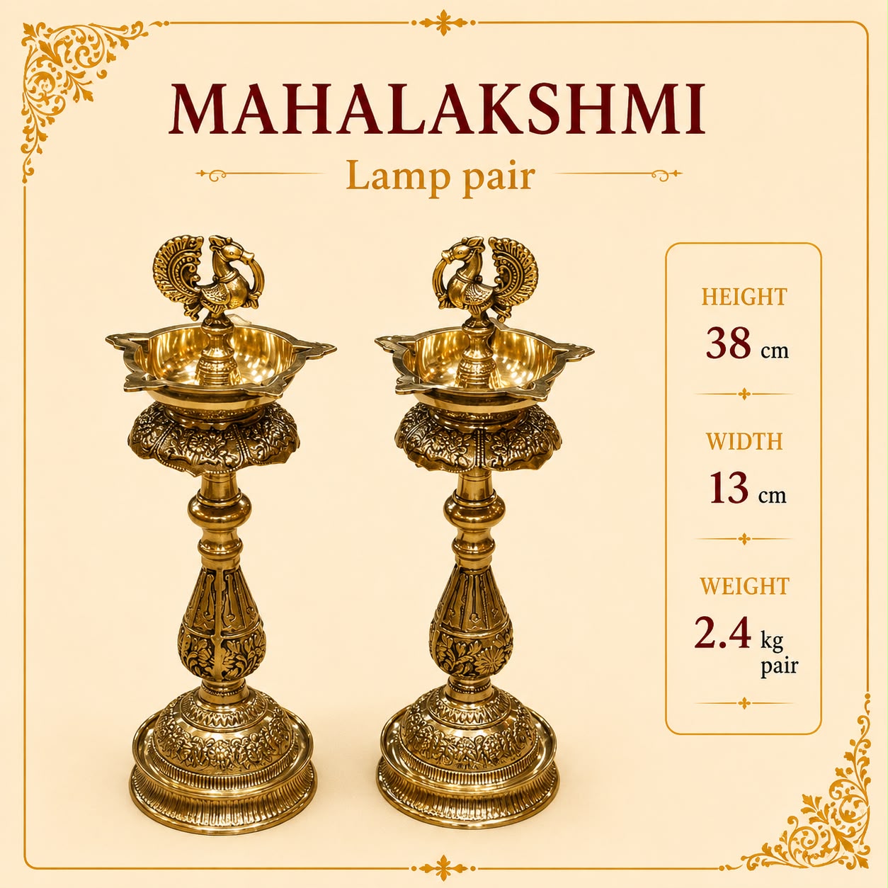 Mahalakshmi Lamp Pair