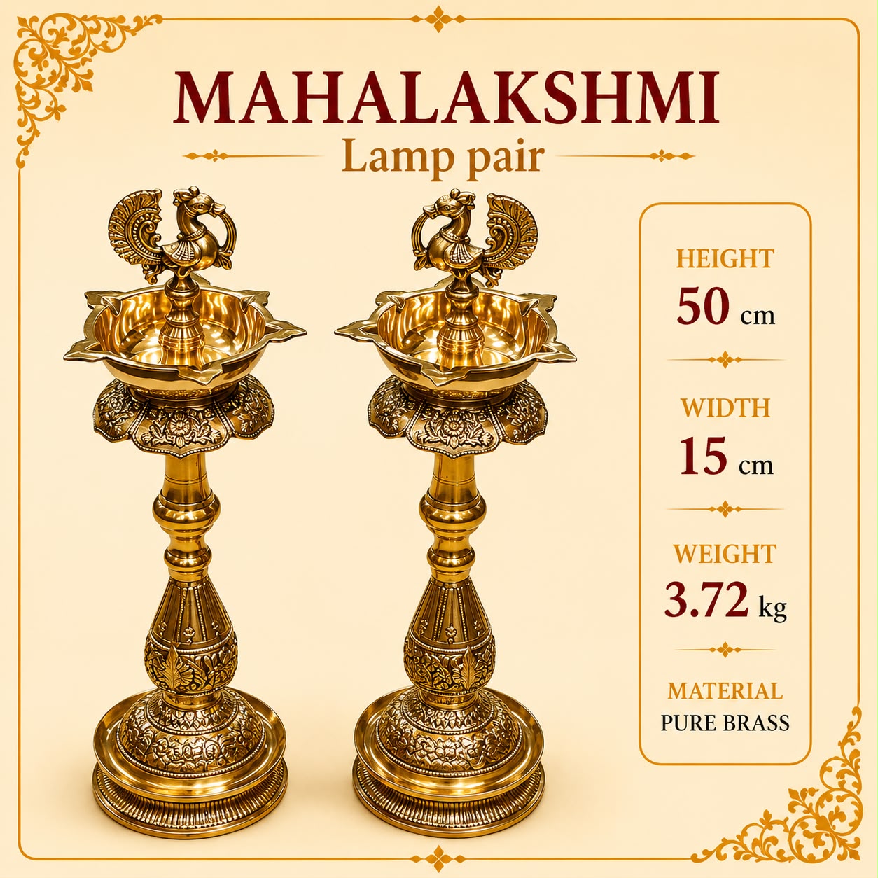 Mahalakshmi Lamp Pair