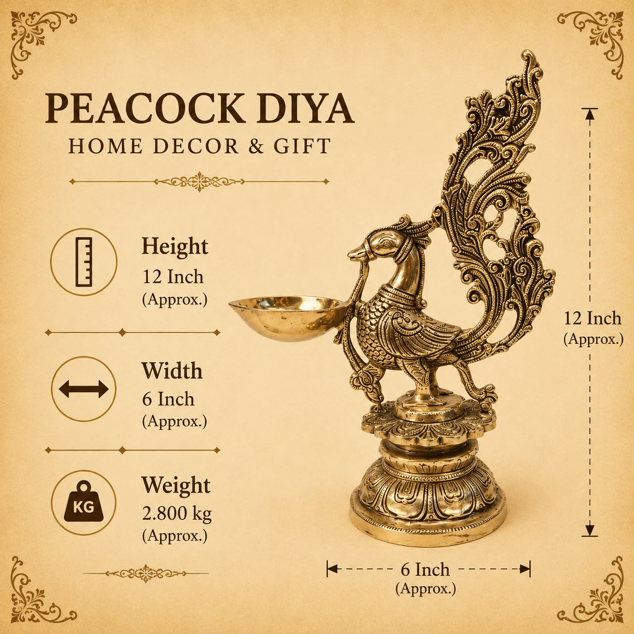 Peacock Diya