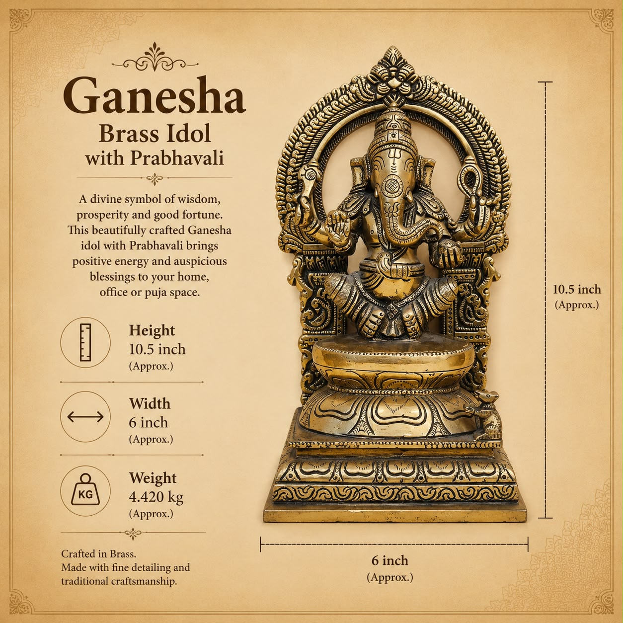 Ganesh Idol With Prabhavali