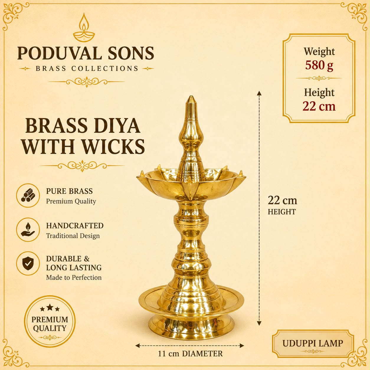 Diya With Wicks