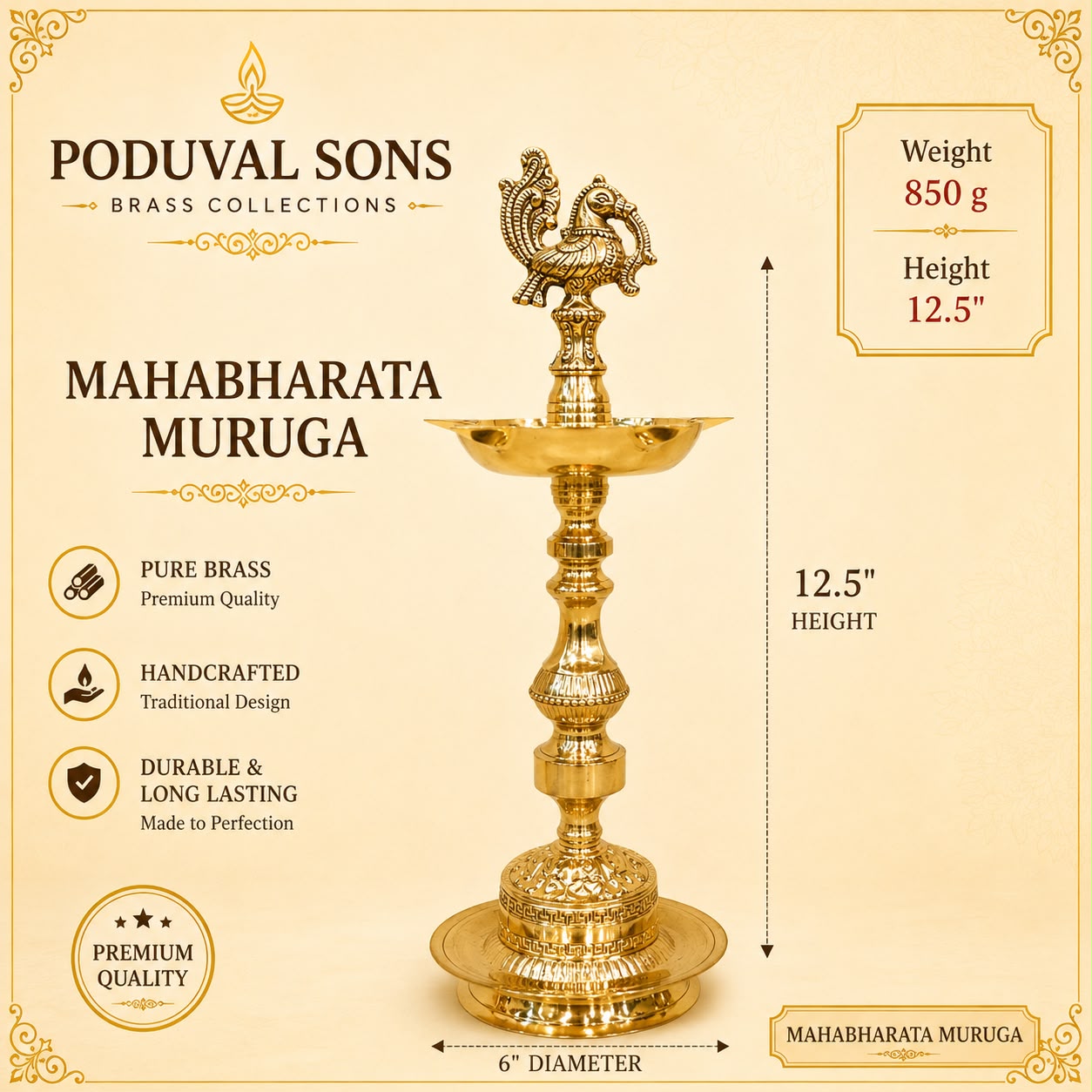 Peacock Diya