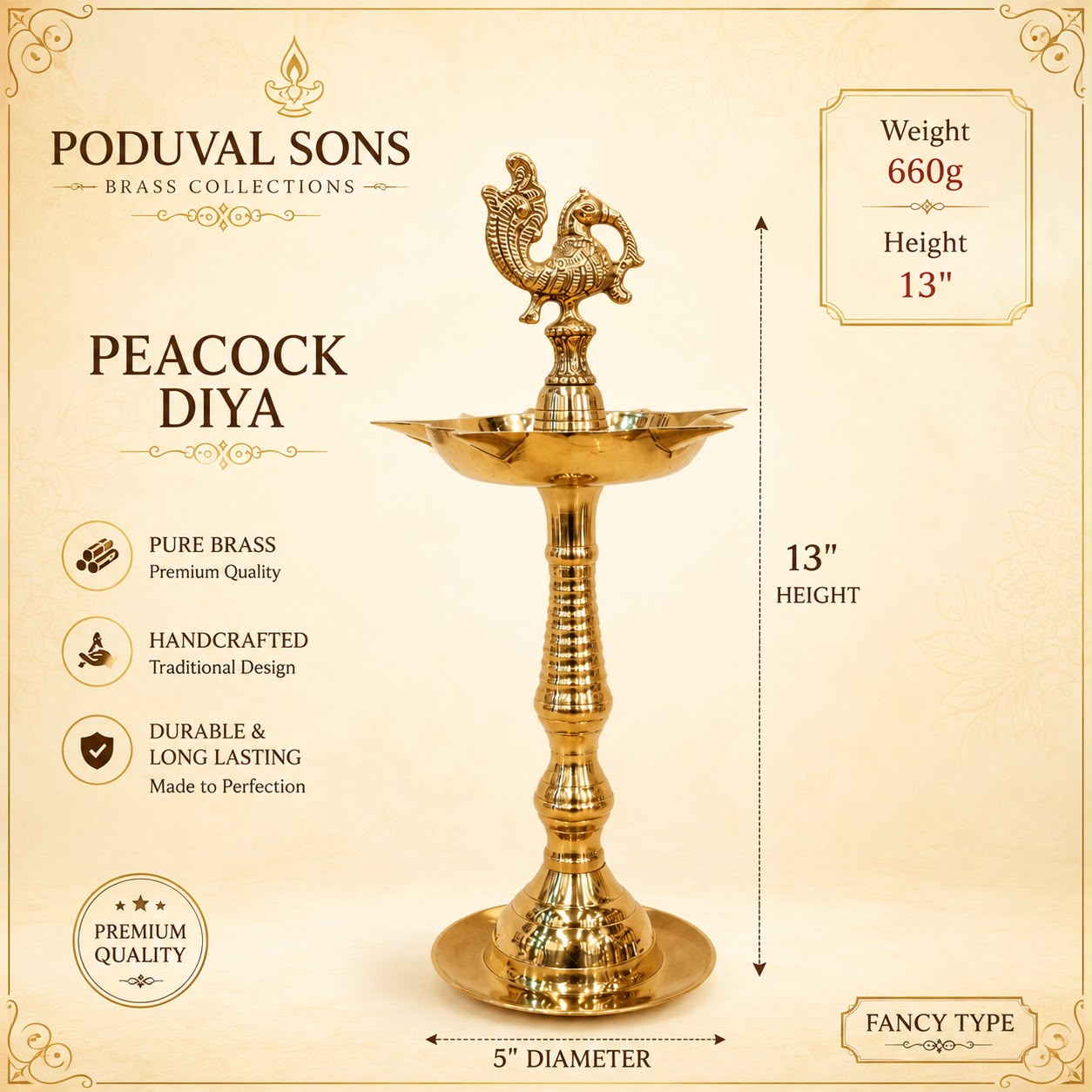 Peacock Diya