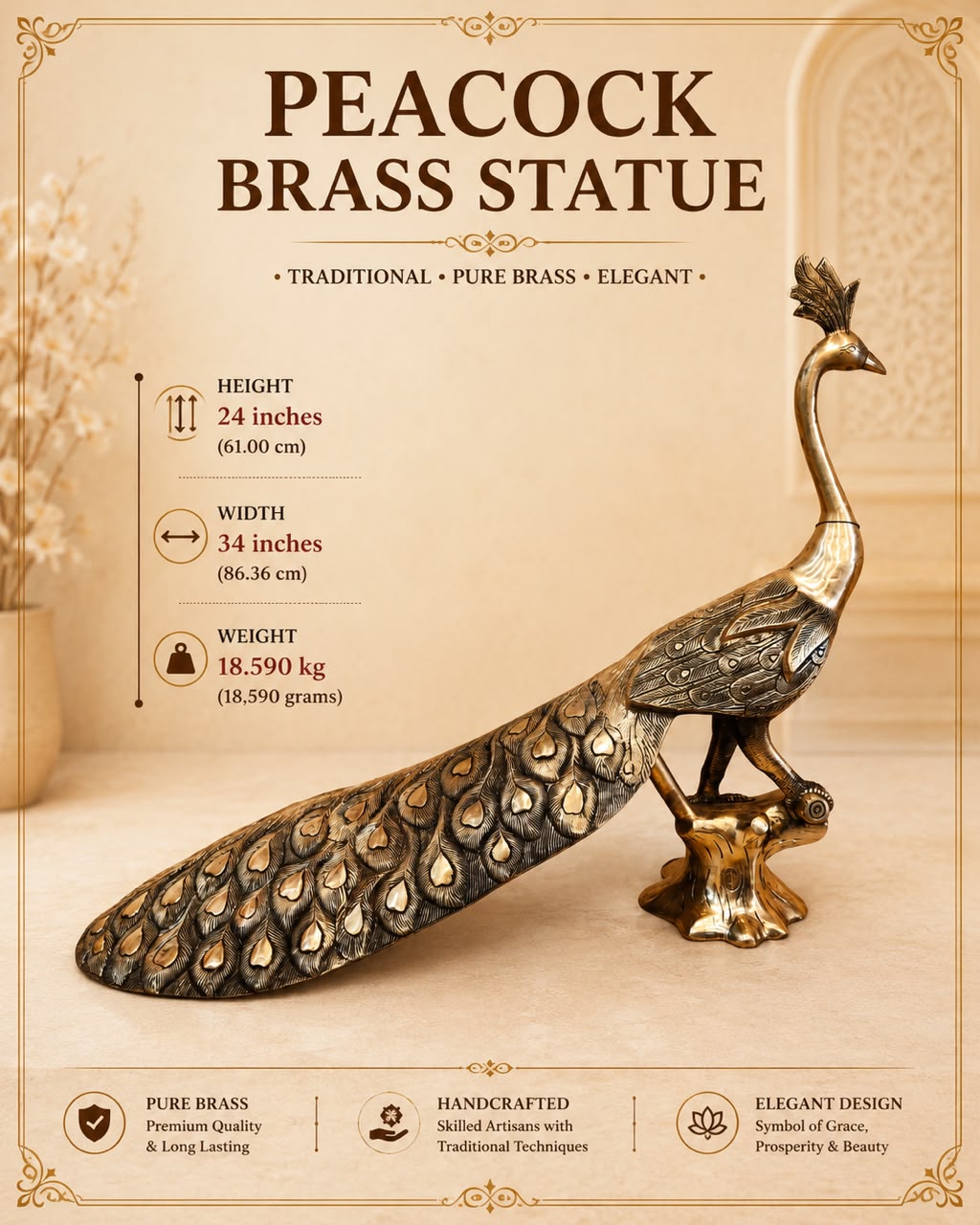 Peacock Statue