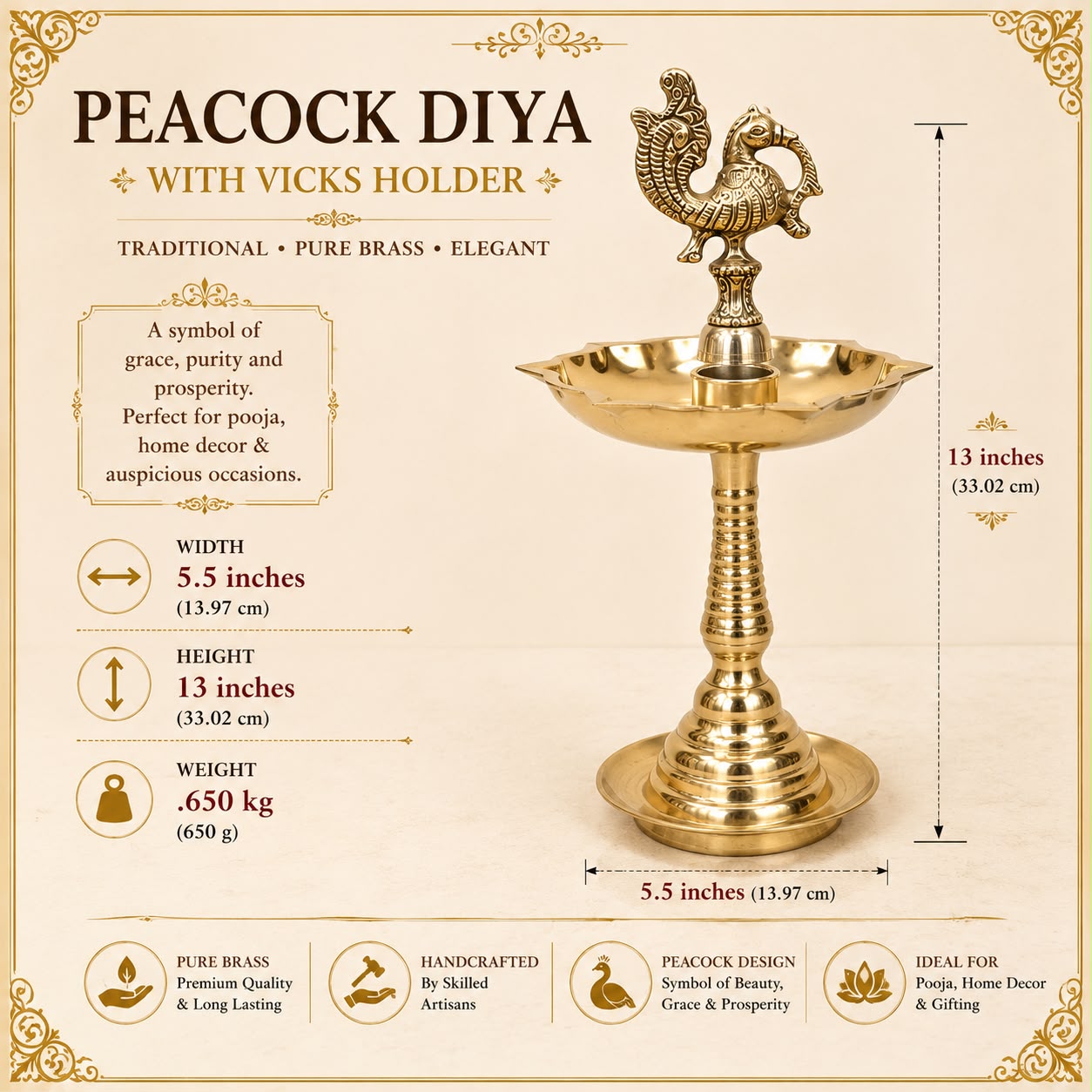 Peacock Diya