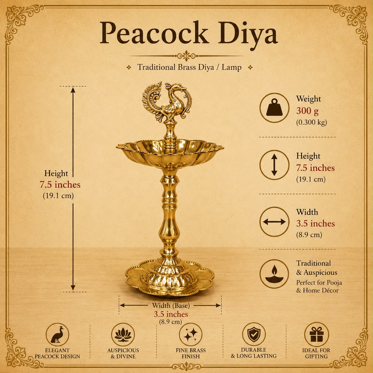 Peacock Diya