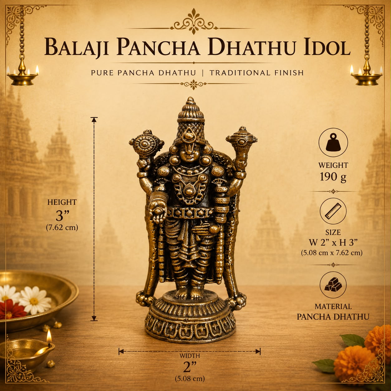 Balaji Pancha Dhathu Idol