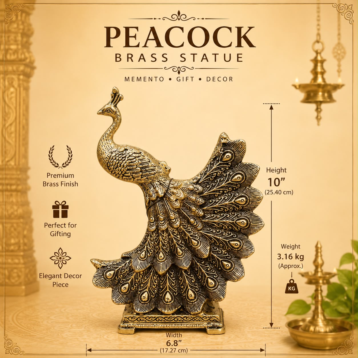 Peacock Statue