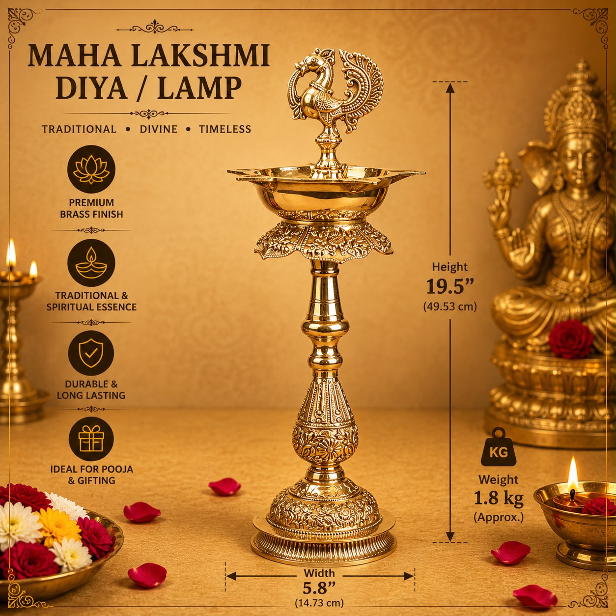 Maha Lakshmi Diya / Lamp