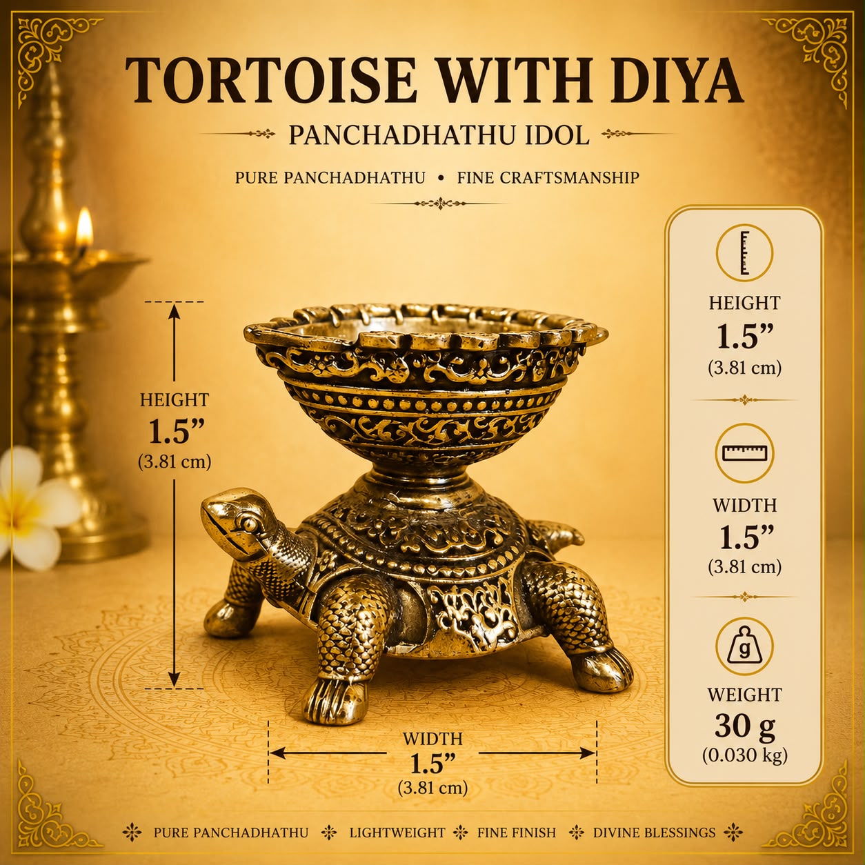 Tortoise With Diya