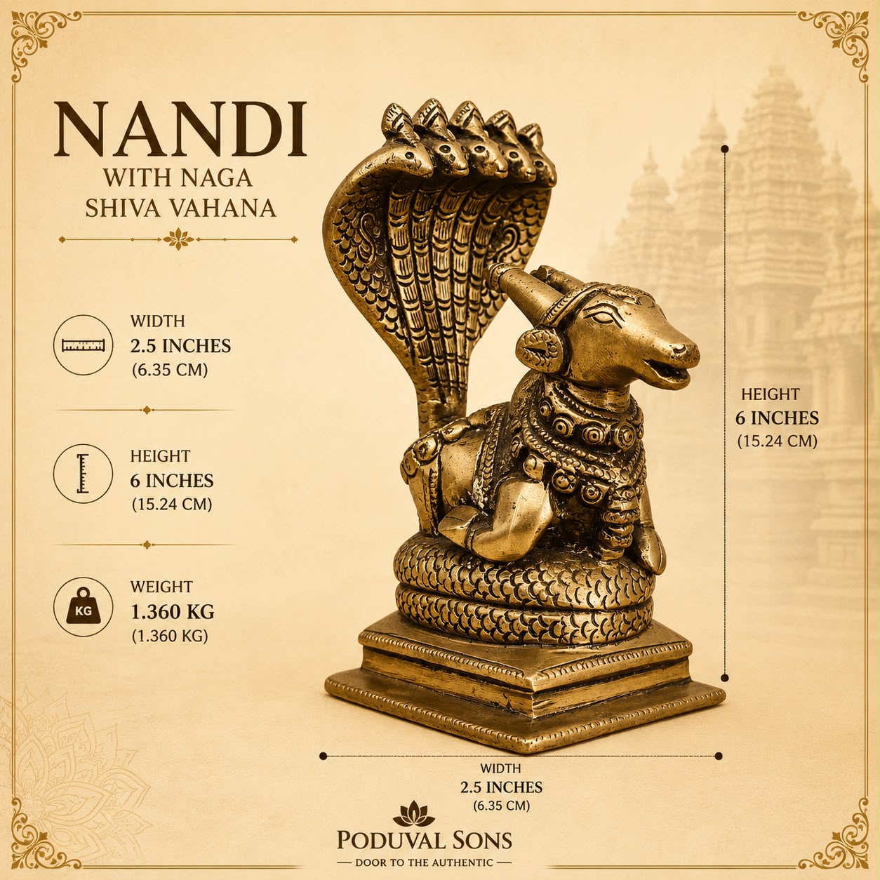 Nandi With Naga Shiva Vahana
