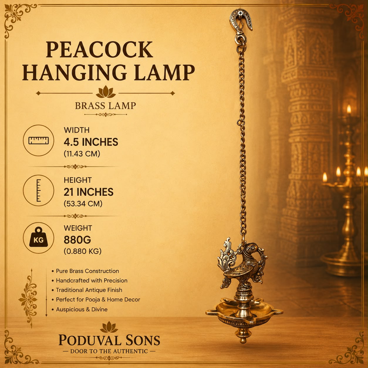 Peacock Hanging Lamp