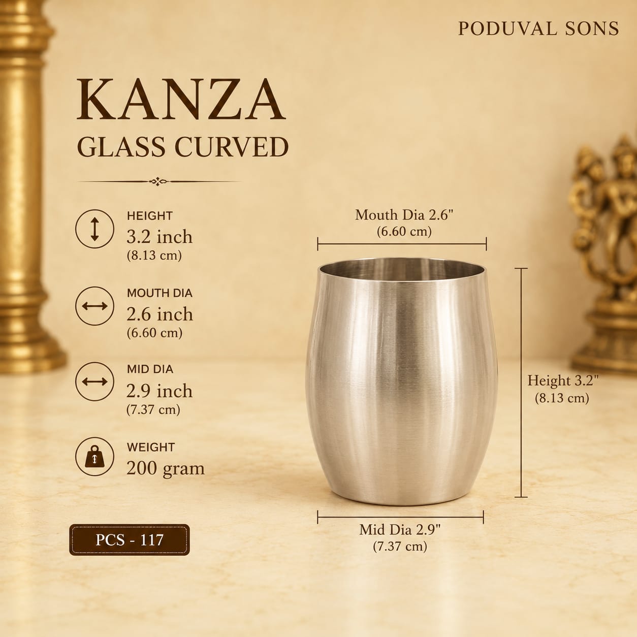 Kanza Glass Curved