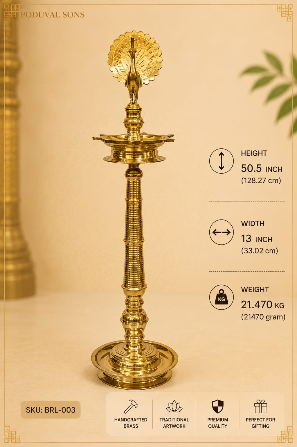 Peacock Lamp / Peacock Diya