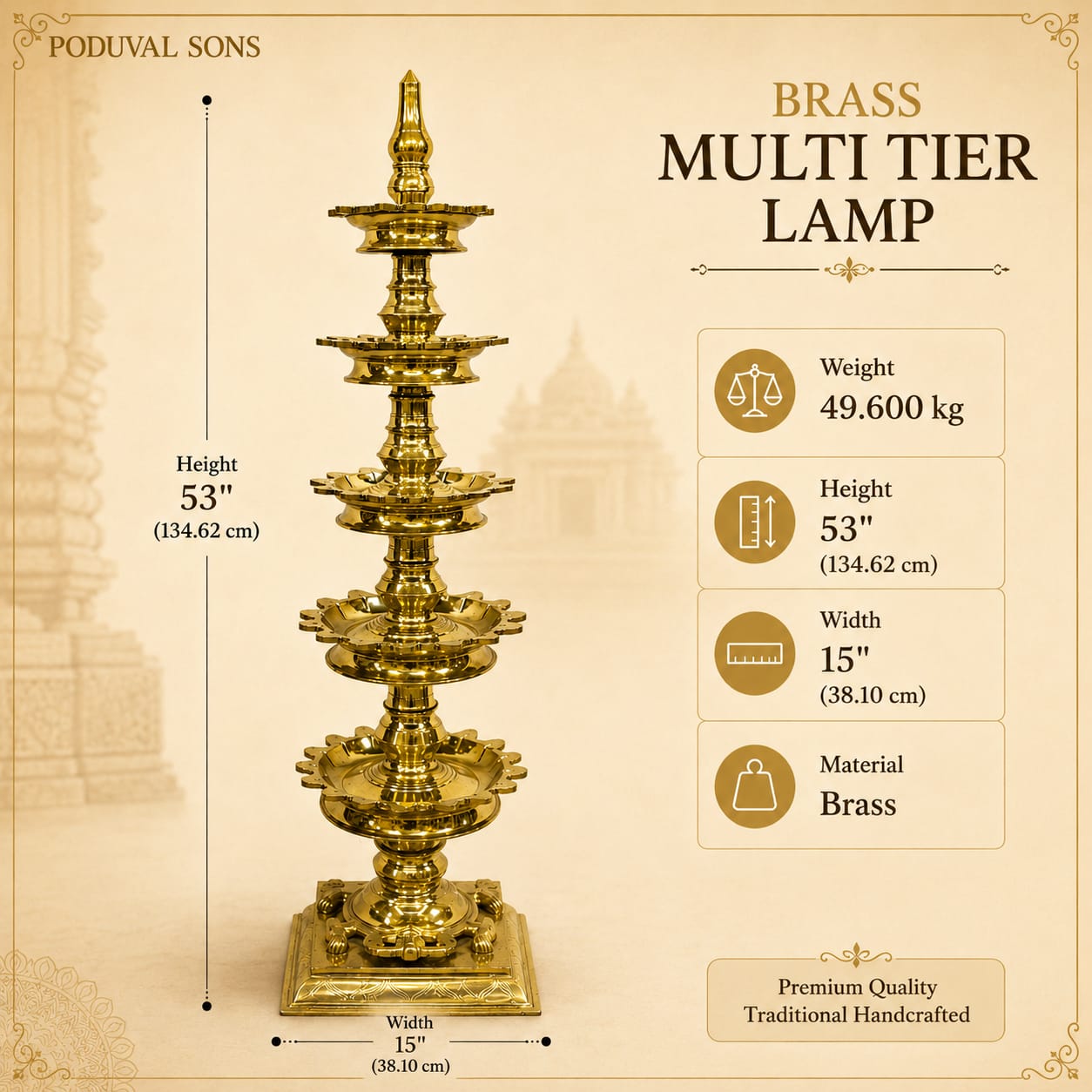 Deepasthambam / Five Step Diya