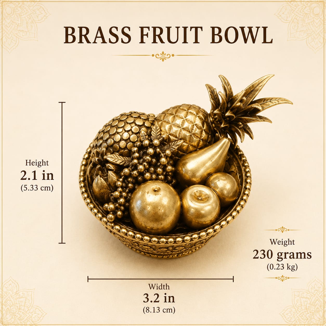 Brass Fruit Bowl