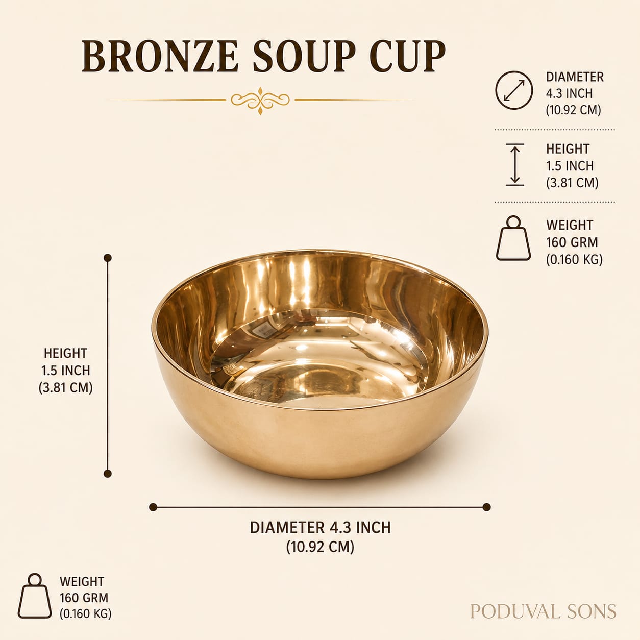 Bronze Soup Cup
